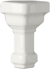 Вставка Ceramiche Grazia Essenze Angolo Esterno Parete Capitello Bianco Craquele 3x7,5
