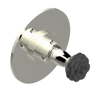 Ручка регулировки THG Camelia Black Crystal с круглой накладкой для термостата THG, арт.5100A 1/2" и 5200A 3/4" (термостаты см. на стр. 451)