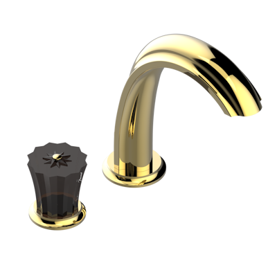 Смеситель Mille Nuits - Brume crystal с прогрессивным картриджем для раковины на 2 отверстия с краном, без донного клапана