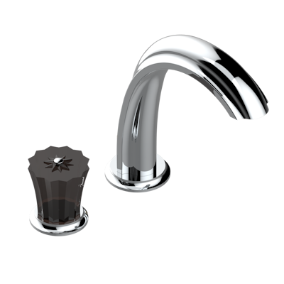 Смеситель Mille Nuits - Brume crystal с прогрессивным картриджем для раковины на 2 отверстия с краном, без донного клапана