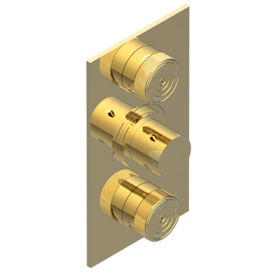 Термостат THG Zoom.5 внешняя часть с ручкой регулировки температуры и двумя маховиками для термостатического смесителя 5400AE