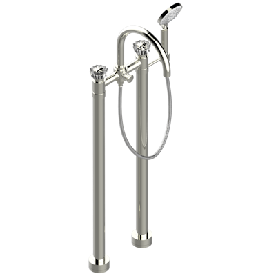 Напольный смеситель THG Mille Nuits - Clear crystal для ванны и душа с верхней подводкой