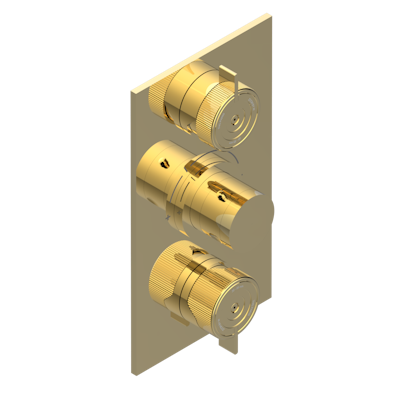 Накладка с ручкой регулировки THG Zoom.7 температуры и двумя маховиками для термостатического смесителя 5400AE