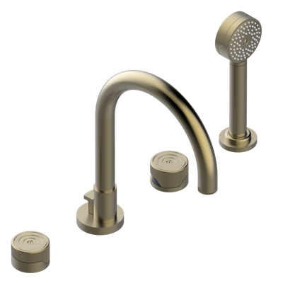 Смеситель для ванны THG Zoom.5 на 4 отв. с высоким изливом СУПЕР ГОЛИАФ