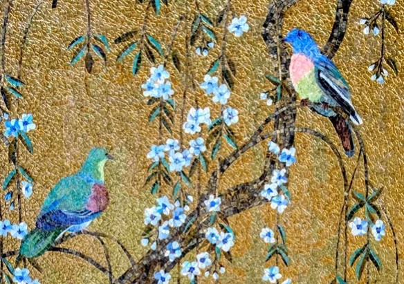 рисунок с птицами из мозаичного панно