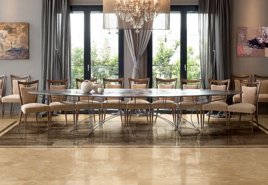 имитация потертости керамогранита на полу