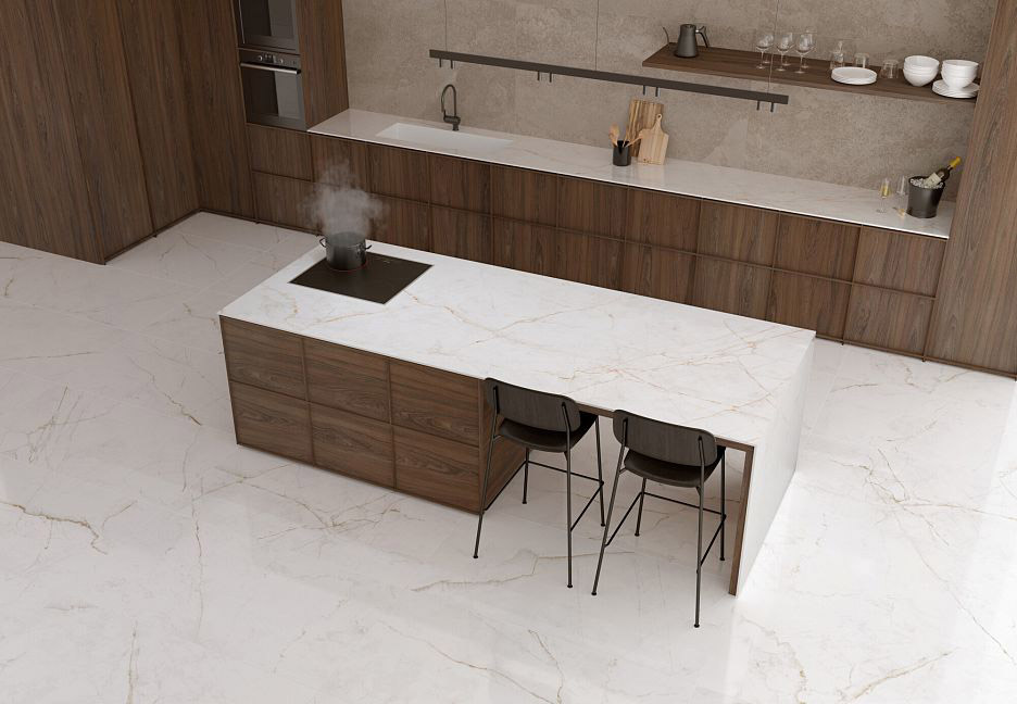 Минималистичная кухня с натуральными деревянными элементами