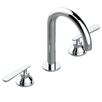 Смеситель для раковины THG Dean на три отверстия устанавливаемый на борту с донным клапаном - высокий излив