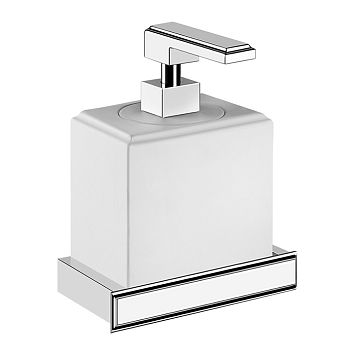 Gessi Eleganza Дозатор для жидкого мыла подвесной, хром/белый (НЕ производится!)
