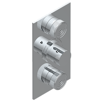 Термостат THG Zoom.5 внешняя часть с ручкой регулировки температуры и двумя маховиками для термостатического смесителя 5400AE