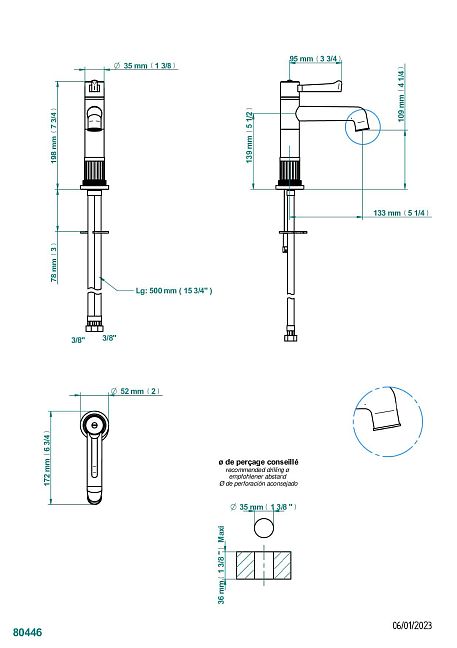 Смеситель  для раковины THG Hamptons
