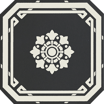 Керамическая плитка Ceramiche Grazia Old England Ottagono Black Dover 20x20