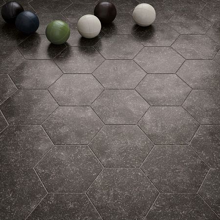 Equipe Керамогранит Coralstone Hexagon Black 29,2x25,4x0,83