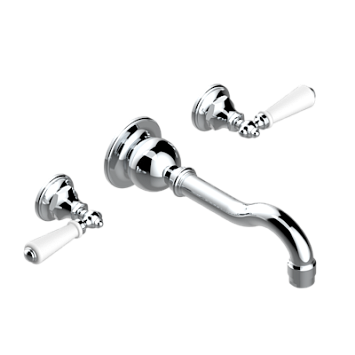 Внешняя часть THG 1900 a manettes смесителя встраиваемого в стену для раковины на три отверстия с изливом ГОЛИАФ