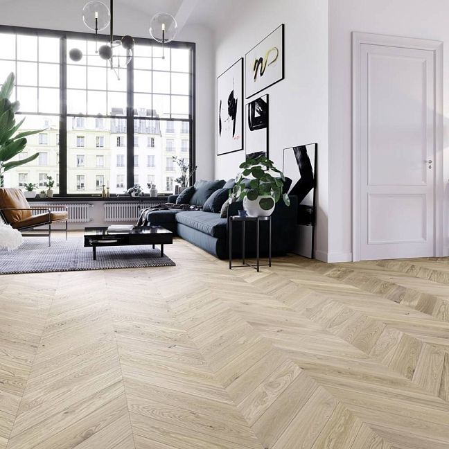 Паркет Barlinek Pure Classic line Дуб Елка SALT FRENCH HERRINGBONE