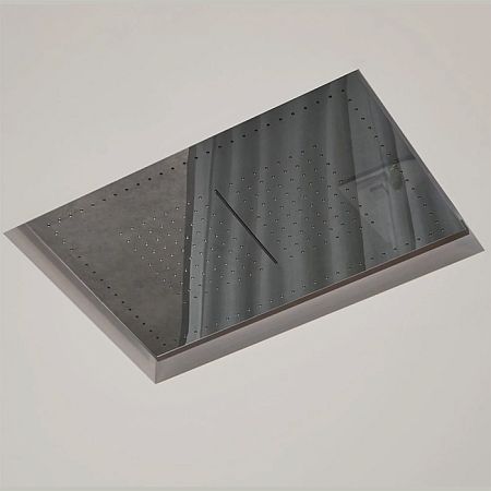 Antonio Lupi Meteo Верхний душ 520x350x110 мм., встраиваемый в потолок, с каскадом, рама белая, лейка зеркальная сталь