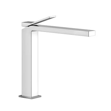 Gessi Rettangolo K Смеситель для раковины на 1 отверстие, излив 213мм, хром