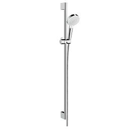 Душевой набор Hansgrohe Crometta Vario Unica: штанга 900mm, ручной душ, 2jet (Rain, IntenseRain), шланг, цвет: белый/хром купить в Москве: интернет-магазин StudioArdo