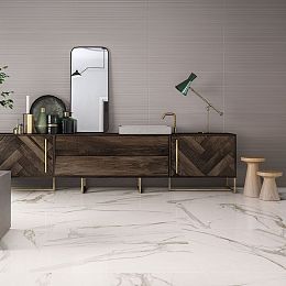 Керамогранит Keope Ceramiche Elements Lux Calacatta Gold Lap 120x278 купить в Москве: интернет-магазин StudioArdo