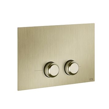 Gessi Venti20 Клавиша смыва для унитаза двойная, для инсталляций Geberit Sigma8 и Sigma12, Brushed Brass PVD