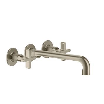 Gessi Inciso Встраиваемый смеситель для раковины на 3 отверстия с изливом 255-235мм (внешние части), finox