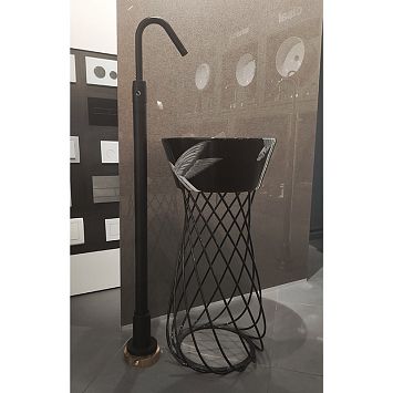 ArtCeram Выпуск с донным клапаном с системой up&down с керамической крышкой, черный