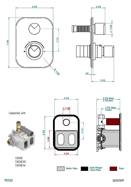 Ручки регулировки THG Le 9 Howlite для термостата THG с вентилем арт.5300AE