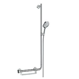 Душевой гарнитур Hansgrohe Raindance Select S 120/U'Comfort, с ручным душем и полочкой, 110см., цвет: хром купить в Москве: интернет-магазин StudioArdo