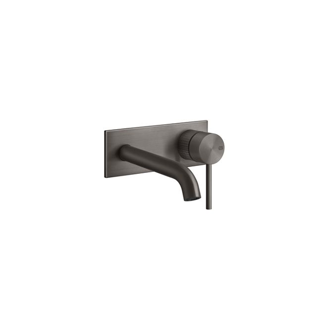 Gessi 316 Встраиваемый смеситель для раковины с изливом 146-116мм (внешняя часть), brushed black metal pvd