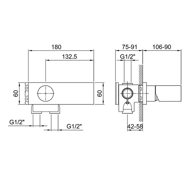 Fantini Внутренняя часть смесителя для душа 2200D063A, 1 источник, 1/2