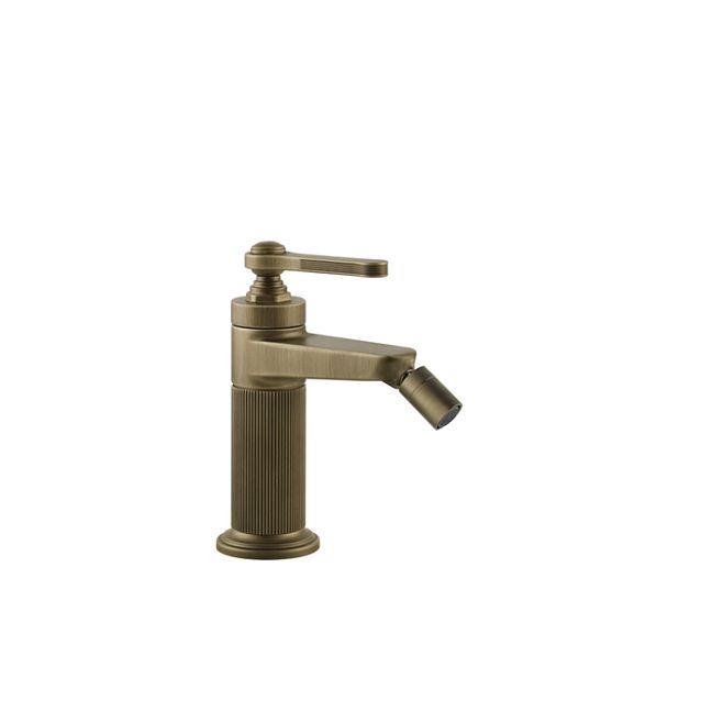 Gessi Venti20 Смеситель для биде на 1 отверстие, однорычажный, в комплекте с донным клапаном, Antique Brass