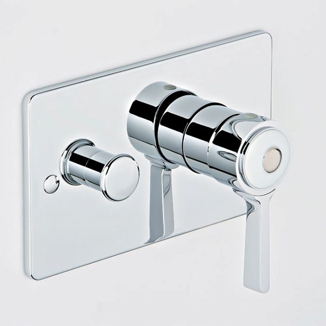 THG CAPUCINE VERT DECOR PLATINE Смеситель для душа встраиваемый, однорычажный, с переключателем, внешняя часть, декор платина, цвет: хром