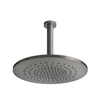 Gessi 316 Душевая головка шарнирная, потолочная на 1/2, 355мм, h=243мм, steel brushed