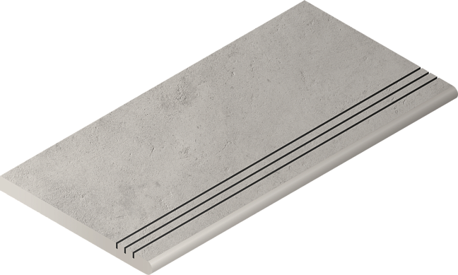 Italon Керамогранитная ступень Millennium X2 Gradino Round Silver 30x60 Grip