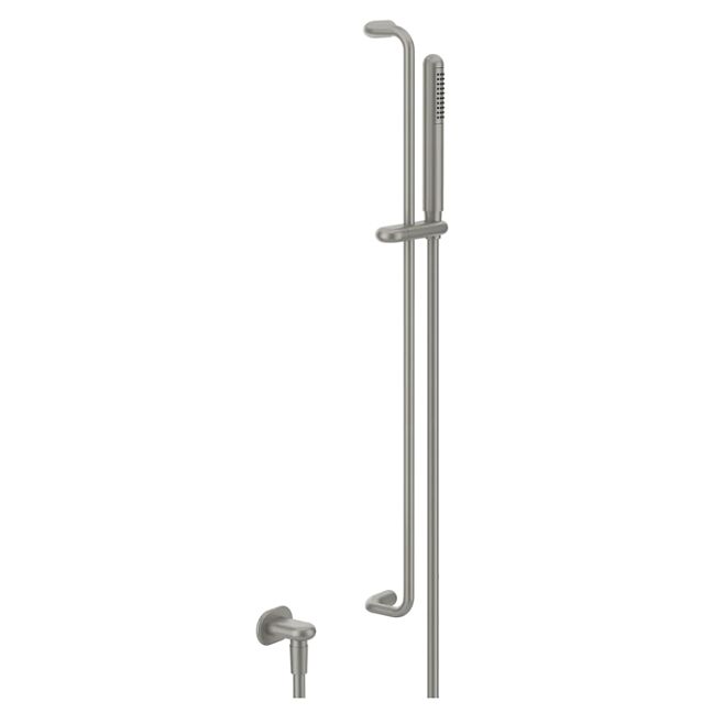 Gessi Goccia Душевая штанга с ручным душем и выводом воды из стены, шлифованный хром