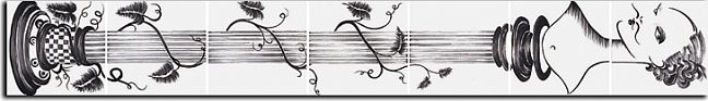 Керамическая плитка Ceramica Bardelli Cuban Black 7 20x20 комплект 7 шт