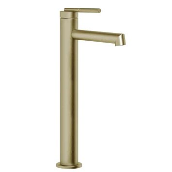 Gessi Ingranaggio Смеситель для раковины высокий с коротким изливом. Без донного клапана, Brushed Brass PVD