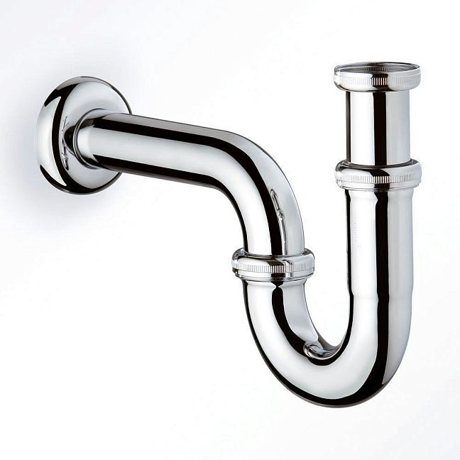 Сифон THG Mille Nuits - Clear crystal регулируемый "P"-образный - высота : от 140 мм до 195 мм