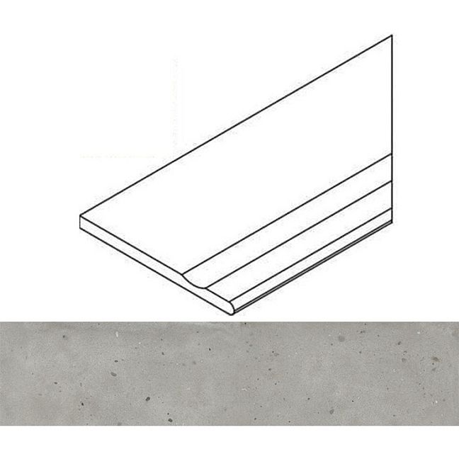 Italon Бордюр из керамогранита Avantgarde Silver Bordo 30x120 Svasato Round Dx