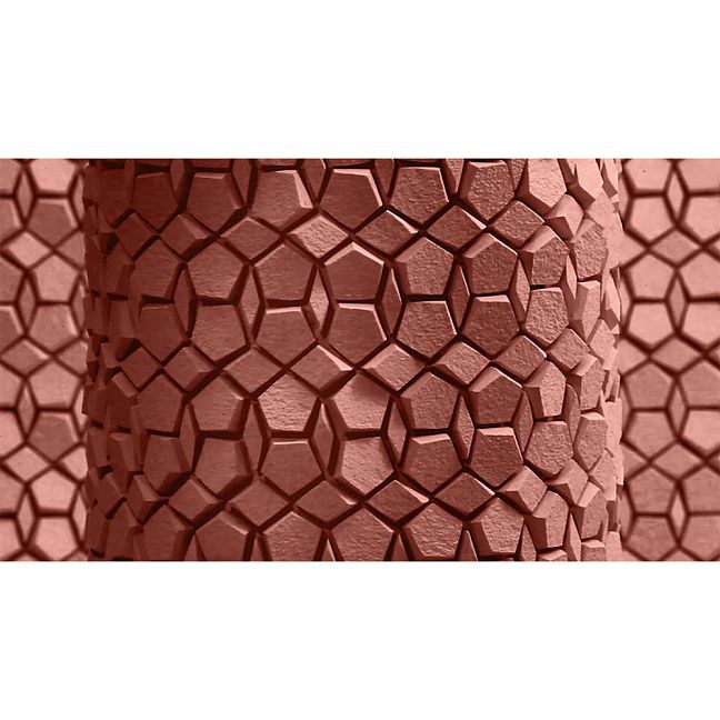 Микромозаика  Sergio Savino Pentagoni 30х30.8см, настенная, цвет: Bright Copper