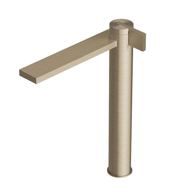 Смеситель для раковины Ritmonio Dot316  высокий h-293mm, отделка "Шампань&