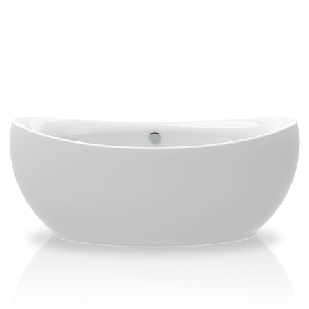 Ванна отдельностоящая акриловая Knief Acrylic Venice, 180x83,5x74,5 см, белая глянцевая, круглый слив-перелив хром