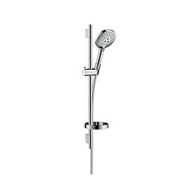 Душевой набор Hansgrohe Raindance Select S: штанга 65см., ручной душ 120, 3jet (Rain, RainAir, WhirlAir), мыльница, шланг, цвет: хром купить в Москве: интернет-магазин StudioArdo