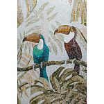 Панно из стеклянной мозаики 15х15 Туканы 1300х3900 Art&Natura купить в Москве: интернет-магазин StudioArdo