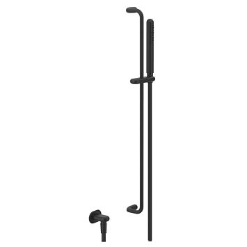Gessi Goccia Душевая штанга с ручным душем и выводом воды из стены, черный