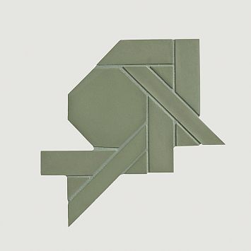 Mutina Керамогранит Weaving Ba Leng Green 34,3x34,3 Matt