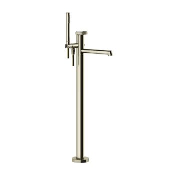 Gessi Anello Смеситель для ванны напольный, с ручным душем и шлангом 1500 мм., внешняя часть, Finox Brushed Nickel