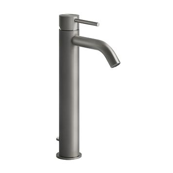 Gessi 316 Смеситель для раковины на 1 отверстие, высокий h=305мм, с донным клапаном, излив 123мм, steel brushed