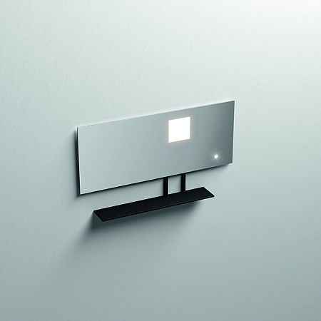 Зеркало Kerasan Mirrors  110х61cм, с черной матовой полкой, с LED подсветкой и сенс выкл.