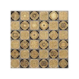 Мраморная плитка Akros Decorative Art Aquileia Travertino Classico - Gold Nero Marquinia - Gold 30,5x30,5 купить в Москве: интернет-магазин StudioArdo